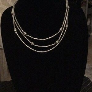 Silver 3 layer necklace